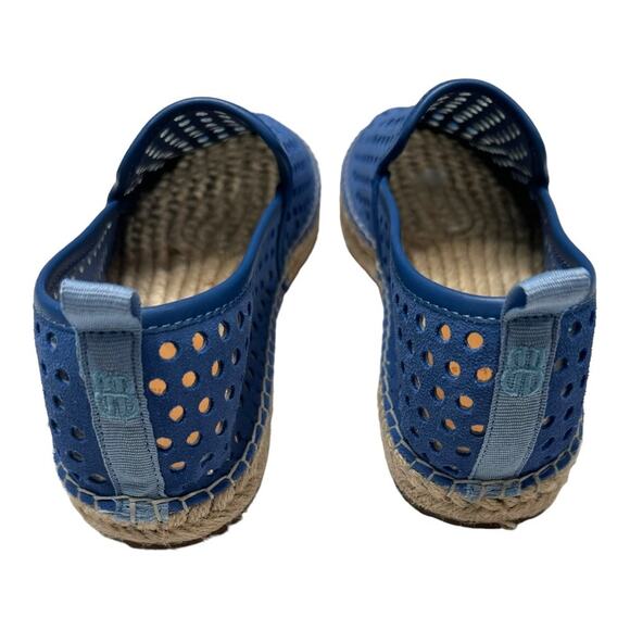 Bill Blass Sutton Perforated Blue Espadrille Flat Size 7 - Picture 8 of 11